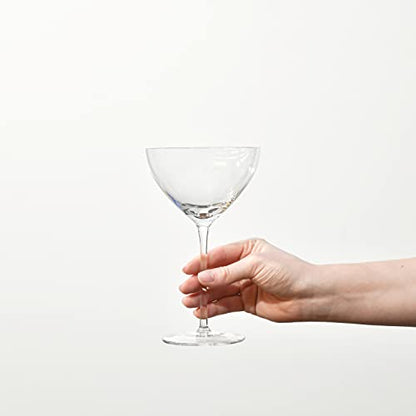 Krosno Martini Glasses Set of 6, 8.3 oz, Harmony Collection | Cocktail Glasses, Drinking Set, Espresso Martini, Lead-Free Crystal, Dishwasher Safe - style: Martini 8.3 oz (Set of 6)