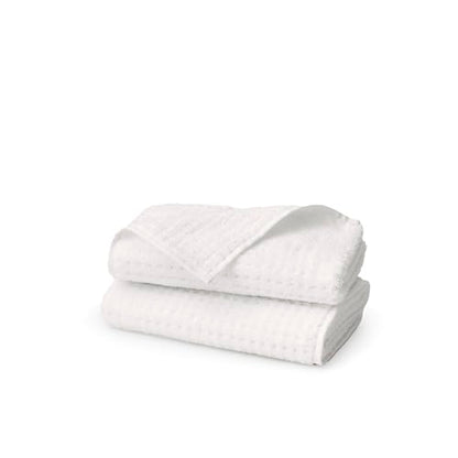 BOLL & BRANCH Turkish Waffle Hand Towel Set, White | Set of 2 - 100% Organic Turkish Cotton - Lightweight Breathable Absorbent Luxury Spa Waffle Hand Towels - color: White, style: Turkish Waffle