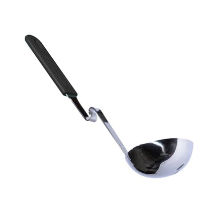 Souper Cubes Soup Ladle Stainless Steel with Patented Pot Hook, Charcoal | Durable Stainless Steel Ladle Hooks to Your Pot to Help Prevent Drips and Keep Counters and Stovetop Clean - color: Charcoal, size: Ladle 1-Pack