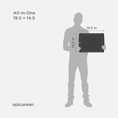 Epicurean 505-201502003 All-In- All-In-One Cutting Board with Non-Slip Feet, 19.5" x 14.5", Slate/Black - color: Slate/Black, size: 19.5"L x 14.5"W