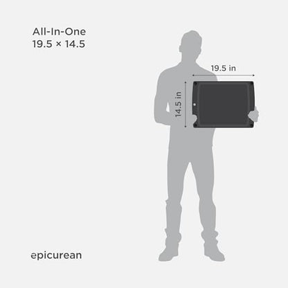 Epicurean 505-201502003 All-In- All-In-One Cutting Board with Non-Slip Feet, 19.5" x 14.5", Slate/Black - color: Slate/Black, size: 19.5"L x 14.5"W