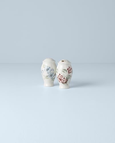 Lenox Butterfly Meadow Porcelain Salt and Pepper Shakers | dishwasher safe | floral design | kitchen and dining essential, gift for women, kitchen essentials set - style: Salt & Pepper Set, Butterfly