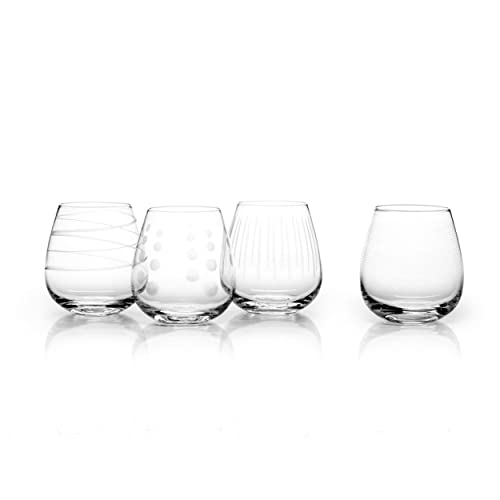 Mikasa Cheers Stemless Wine Glass, 14-Ounce, Set of 4 - size: 15 Ounces