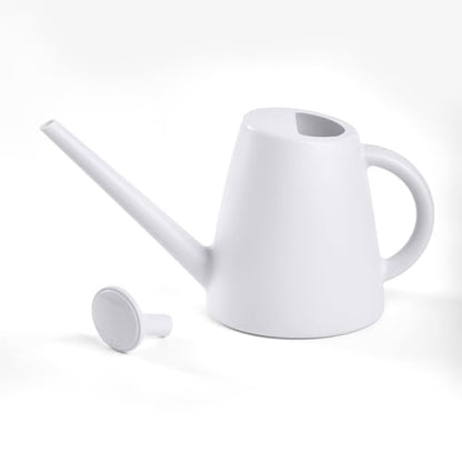 ZXJ Plant Watering Cans for Indoor and Outdoor Home Garden Plants - with Long Spout - White - 1/2 Gallon - color: White