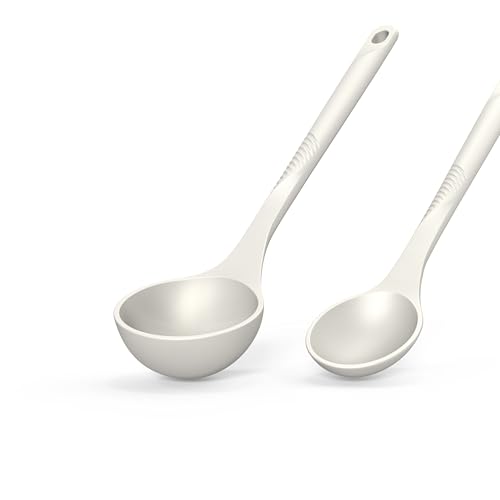 Silicone Cooking Utensils Set - 600°F Heat Resistant, Nonstick Kitchen Utensil Set with Spatulas, Spoons, Whisk, Tongs, BPA Free, Dishwasher Safe, Cream White - color: Cream White