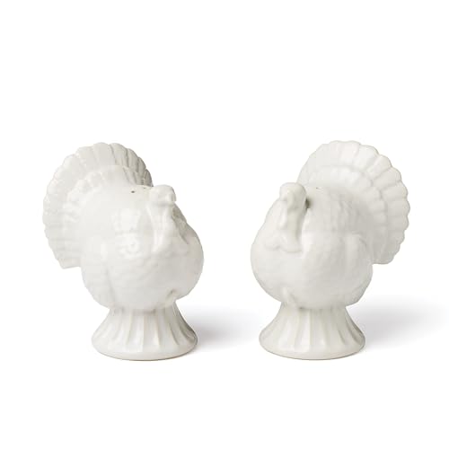 Lenox 898334 French Perle Carved Turkey Salt & Pepper Set - style: Turkey Salt & Pepper Shakers
