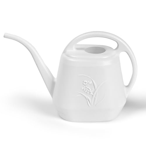 Plant Watering Can - 1/2 Gallon - White | With Long Spout for Watering-Home Indoor and Outdoor Garden - color: White