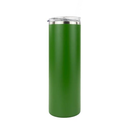 Hogg 20 oz Skinny - Hunter Green, Powder Coated Tumblers for Laser Engraving, Engravable Tumblers Bulk, Stainless Steel Cups Bulk, Insulated Cups with Lids - color: Hunter Green