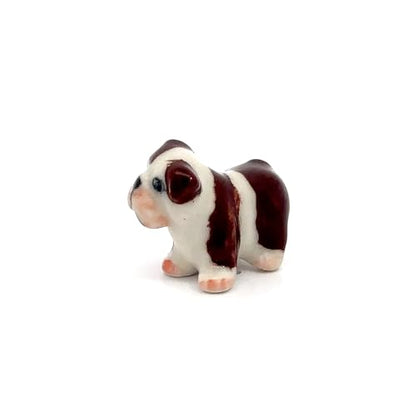 Adorable Mini Ceramic Animal Figurine – Porcelain Miniature Collectible Decor (Dark Brown Puppy) - style: Dark Brown Puppy