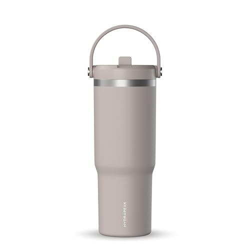 Hydrapeak Nomad 32oz Stainless Steel Insulated Travel Tumbler with Handle & Straw Lid, Leakproof, Cupholder Friendly, Back to School, College Dorm, Gym & Everyday Hydration, Cold 24 Hours (Mocha) - color: Mocha