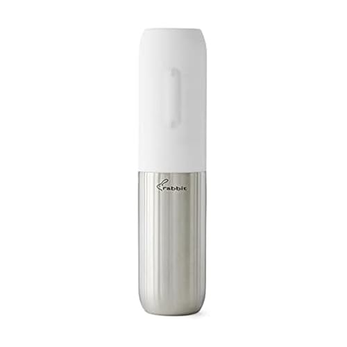 Rabbit Compact Electric Wine Opener - Electric Corkscrew with Built-In Foil Cutter, Rechargeable and Portable, Easy Wine Bottle Opening - color: White