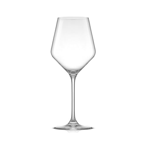 JoyJolt Layla White Wine Glasses, Set of 4 Italian Glasses, 13.5 oz Clear – Made in Europe - style: White Wine Glasses