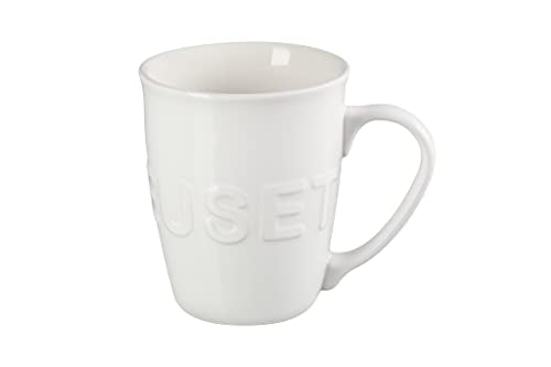 Le Creuset Stoneware Extra-Large Logo Coffee Mug, 20oz., White - color: White, size: 20 Ounces
