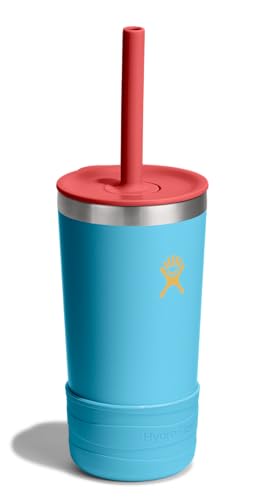 Hydro Flask Kids 12 Oz Tumbler with Lid and Straw for School - Insulated Stainless Steel in Bluejay - color: BLUEJAY