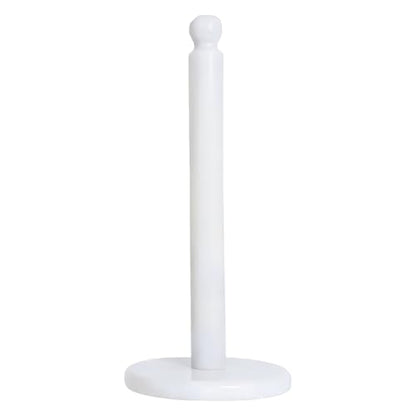 Premium White Marble Paper Towel Holder for Kitchen Countertop, Heavy Duty Freestanding Paper Towel Stand with 3 Lbs Weighted Base for One-Handed Tearing, Non-Slip, Fits Standard & Large Jumbo Rolls - color: Pure White