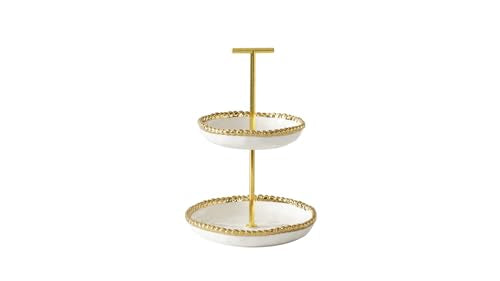 Pampa Bay Mini 2 Tier Stand, Golden Salerno, Kitchen, Gift - color: Golden Salerno