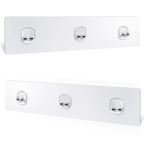Shower Caddy Adhesive Replacement, 2 Pack Strong Adhesive Shower Hooks | Waterproof Shower Adhesive Strips, No Drilling, For Corner Shelf Baskets, Bathroom Storage Shelves and Kitchen Racks - color: 2 PCS