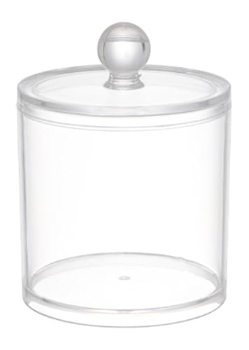 1 Pack Acrylic Qtip Holder Dispenser,Canisters Apothecary Jar Set,12 oz - color: Clear - 12 oz - 1 Pack, size: 2.7 inches