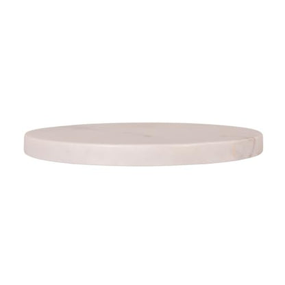 Round Marble Cheese/Cutting Board - color: White, size: 8"L x 8"W