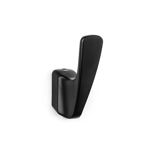 SARIHOSY] 5 Packs Coat Hooks,Metal Hooks for Clothes, Hats, Bags, Towels, Keys(Black) - color: Black(Frosted)