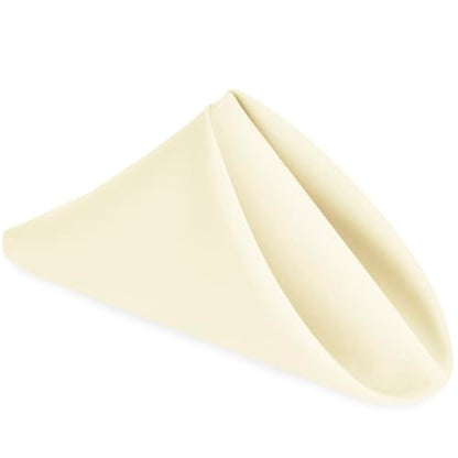 Cloth Napkins Set of 6, 18 x 18 Inch, Washable Champagne Dinner Napkins with Hemmed Edges for Restaurant, Wedding and Holiday - color: Champagne, size: 18" x 18" (Set of 6)