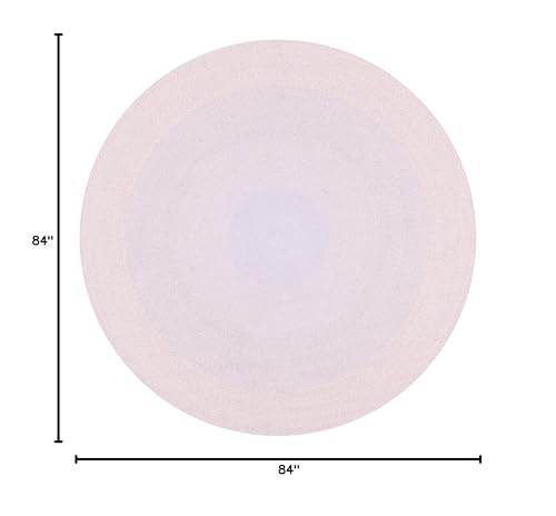 SAFAVIEH Cape Cod Collection Area Rug - 7' Round, Blue & Pink, Handmade Braided Cotton, Ideal for High Traffic Areas in Living Room, Bedroom (CAP242M) - color: Blue/Pink, size: 7' (Round)