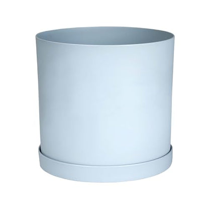 Bloem Mathers Planter w/Saucer Tray 10" Misty Blue - color: Misty Blue, size: 10"