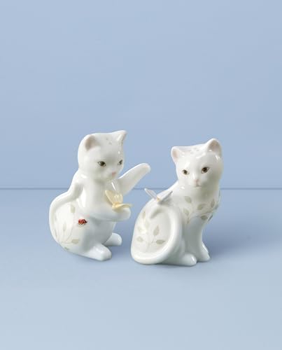Lenox Butterfly Meadow Figural Kitten Salt and Pepper Set - - style: Salt & Pepper Set, Kitten