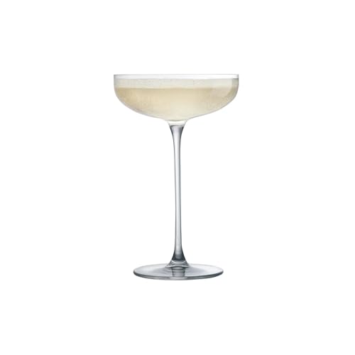 NUDE Savage Coupe Glasses Set of 2 – 7.5 oz Premium Lead-Free Crystal Martini Glasses – Modern Coupe Style Cocktail Glasses for Martini, Shaken & Stirred Drinks - color: Savage Coupe