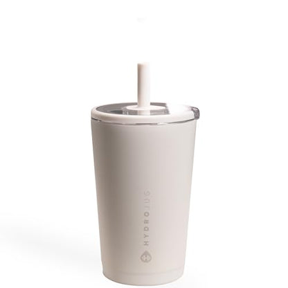 HydroJug Everyday Tumbler 14 oz, Ceramic-Lined Straw Cup, Linen - color: Linen, size: 14 Ounces