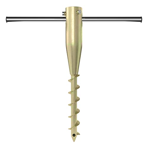 Patio Ground Beach Sand Umbrella Anchor,Rust Free Outdoor Beach Sand Umbrella Base with Ground Anchor Screw for Sun Protection, Shade,Universal Fits Flag Pole Umbrella Holder Stand - color: Colorful