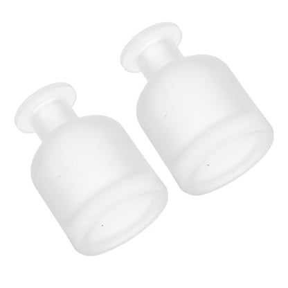 Didiseaon 2pcs Glass Diffuser Bottles Essential Oil Diffuser for Fragrance Refill - color: White