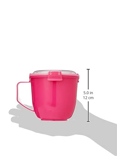 Sistema Microwaveable 900mL Soup Mug, Large Microwave Food Container with Steam-Release Vent, Dishwasher & Freezer-Safe, BPA-Free, Color May Vary, Large (Pack of 4) - size: Large (Pack of 4)