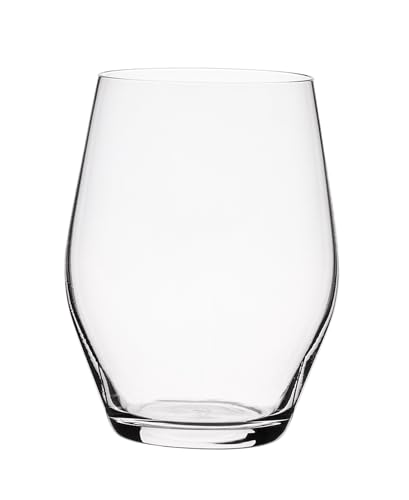 Anchor Hocking Stemless Wine Glasses, Sondria 16 Ounce Wine Glasses, Set of 8 - color: White