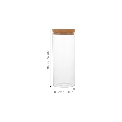 Hydroponic Plant Bottle, 8.21x3.34in Water Plants Vase Micro Landscape Propagation Stations, Hydroponic Pots Empty Glass, Water Flower Terrariums with Cork (Hole Diameter 3cm) - size: 20.90X8.50X8.50CM