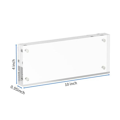 NIUBEE 4x10 Business License Frame, Clear Acrylic Panoramic Photograph Picture Frame with Gift Box Package - size: 4x10"(1 Pack)