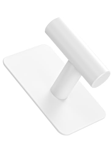 Heavy Duty Adhesive Hooks - 26lb Max, Sticky Wall Hooks Waterproof Stainless Steel for Hanging Towel, Coat, Robe, Towel Hooks Stick on Bathroom, Kitchen, Shower, Door (White, 4 Pack) - color: White-Cylinder4