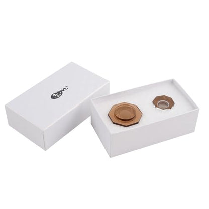Kitcom Taper Candle Holders Pack of 2, Small Cute Candle Holders for Table Centerpiece, Home Decor and Party, Brown