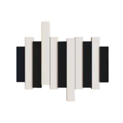 Wall-Mounted Coat Rack Rail Hook with Wood Pegs,Piano Coat Rack Wall Mount,for Small Spaces Entryway Hallway Bathroom(3 Hooks) - size: 3 Hooks