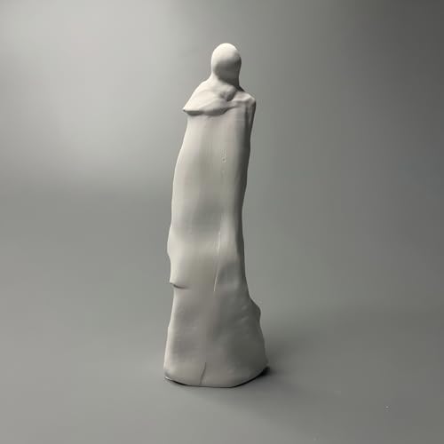 Abstract Human Figure Sculpture Modern Minimalist Plaster Statue Contemporary Art Decor Wabi Sabi Figurine for Bookshelf Living Room Office Shelf Home Decoration Gift
