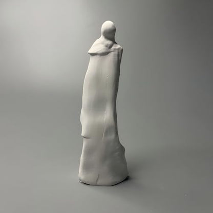 Abstract Human Figure Sculpture Modern Minimalist Plaster Statue Contemporary Art Decor Wabi Sabi Figurine for Bookshelf Living Room Office Shelf Home Decoration Gift