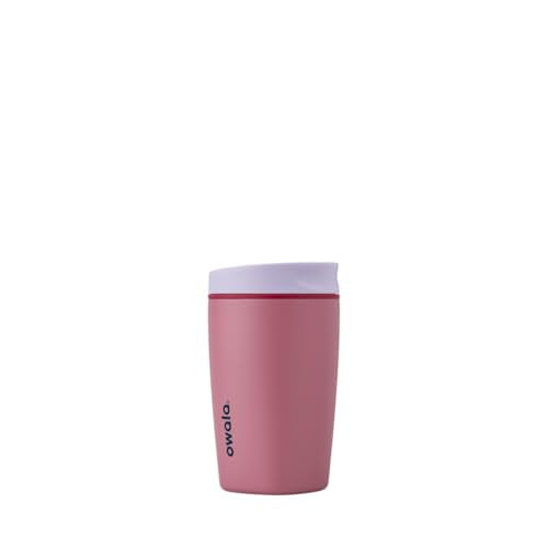 Owala SmoothSip Slider Insulated Stainless Steel Coffee Tumbler, Reusable Iced Coffee Cup, Hot Coffee Travel Mug, BPA Free 12 oz, Crochet Queen - color: Crochet Queen, size: 12 Ounces, style: No Handle