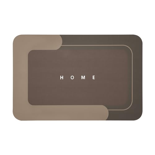 Housego Absorbent Bath Mat, Quick Dry Bath Rug, Non-Slip, 15.7x23.6 Inch, Brown - color: Brown, size: 1 Rectangular Piece (15.7" x 23.6")