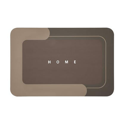 Housego Absorbent Bath Mat, Quick Dry Bath Rug, Non-Slip, 15.7x23.6 Inch, Brown - color: Brown, size: 1 Rectangular Piece (15.7" x 23.6")