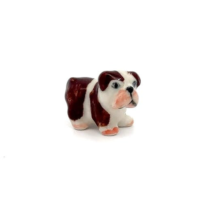 Adorable Mini Ceramic Animal Figurine – Porcelain Miniature Collectible Decor (Dark Brown Puppy) - style: Dark Brown Puppy