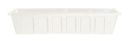 Root & Vessel Poly-Pro Plastic Flower Box Planter, White, 30-Inch - color: White, size: 30-Inch