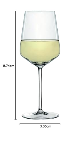 Spiegelau Style Crystal White Wine Glasses Gift Set, Elegant Stemmed Wine Glasses, Stylish Glassware for Dinner Party, Home Bar, Wedding Gifts, Birthday Gifts, Hosting Essentials, 15.5 oz, Set of 4 - style: White Wine Glasses