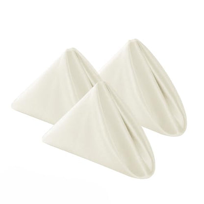 Bailarina Cloth Napkins Set of 80,17x17 inches Dinner Napkins Cloth Washable,Polyester Square Table Cloth Napkin Bulk with Hemmed Edges Ideal for Banquets, Parties and Weddings-Ivory - color: Ivory