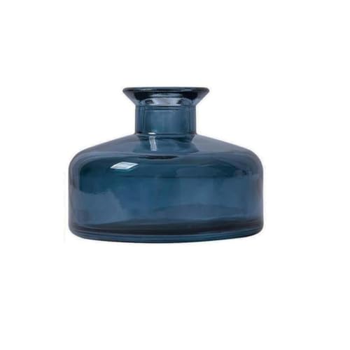 Glass Bud Vase Empty Glass Diffuser Bottles Refillable Aromatherapy Jars Small Vases for Flowers Vases Centerpiece for Wedding Home Essential Oils Office Table Decor (Blue) - color: Blue