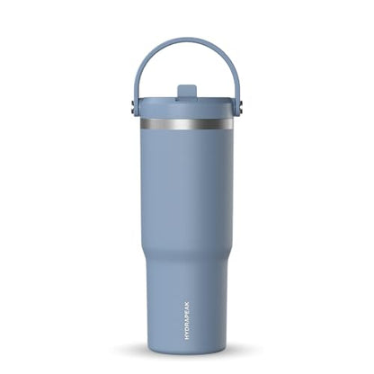 Hydrapeak Nomad 32oz Stainless Steel Insulated Travel Tumbler with Handle & Straw Lid, Leakproof, Cupholder Friendly, Back to School, College Dorm, & Everyday Hydration, Cold 24 Hours (Modern Blue) - color: Modern Blue